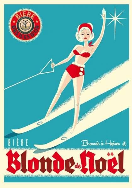 Affiche bière de Noël cadeau de fin d'année