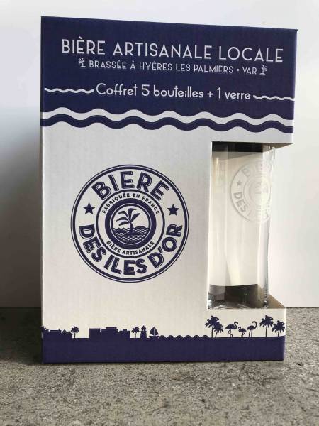 Coffret de 5 bières artisanales avec verre à Hyères